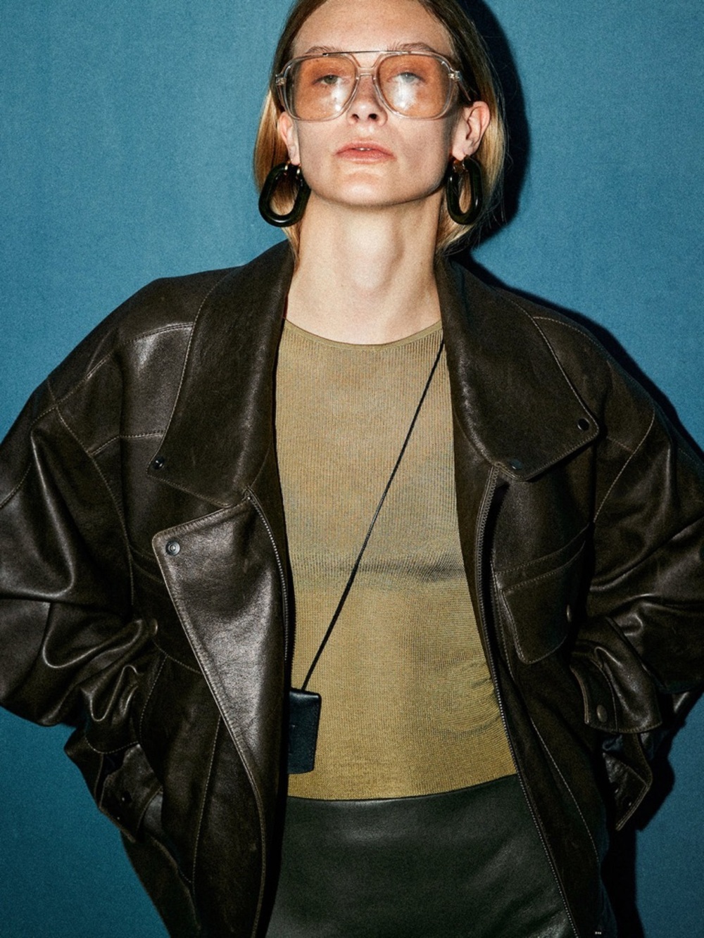 Commense faux leather jacket